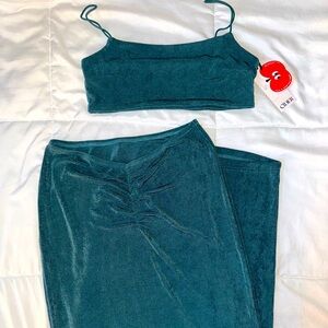 NWT Cropped Tank/Maxi Skirt Set